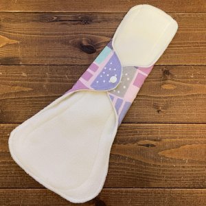 画像3: 夜用布ナプキン30cm 多い日も安心の防水仕様 北欧ハッピースクエア 【ハンドメイド】 (3)