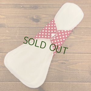 画像3: 夜用布ナプキン30cm 多い日も安心の防水仕様 水玉レッド 【ハンドメイド】 (3)