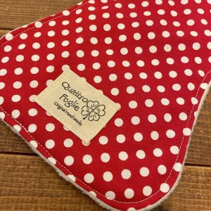画像2: 夜用布ナプキン30cm 多い日も安心の防水仕様 水玉レッド 【ハンドメイド】 (2)