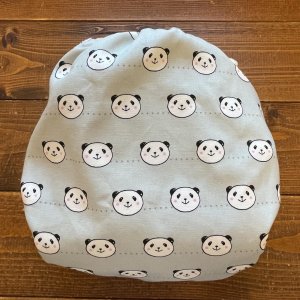 画像4: にっこりパンダちゃん（グレー） 【よつばのおむつ/日本製/ハンドメイド】 布おむつカバー （透湿性防水布使用）アニマル (4)