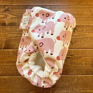 画像3: ごきげんブタちゃん 【よつばのおむつ/日本製/ハンドメイド】 布おむつカバー （透湿性防水布使用）アニマル (3)