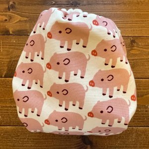 画像4: ごきげんブタちゃん 【よつばのおむつ/日本製/ハンドメイド】 布おむつカバー （透湿性防水布使用）アニマル (4)