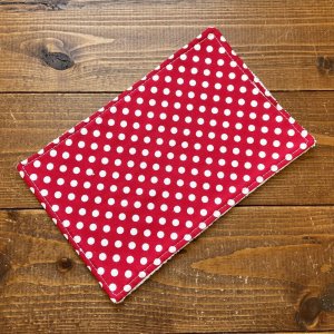 画像1: ¥0プレゼント 【お買い上げ5,555円以上特典】  布おしりふき  「水玉レッド」 (1)