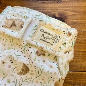 画像2: 森のオトモダチ・ナチュラルアニマルズ 【よつばのおむつ/日本製/ハンドメイド】 布おむつカバー （透湿性防水布使用）動物,うさぎ,ウサギ (2)