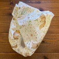 画像1: 森のオトモダチ・ナチュラルアニマルズ 【よつばのおむつ/日本製/ハンドメイド】 布おむつカバー （透湿性防水布使用）動物,うさぎ,ウサギ