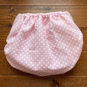 画像3: 【大きいトレパン XL:90-110】 キャンディドット（ピンク） パンツ型おむつカバー（防水）立ったまま交換出来る♪ドット,水玉 (3)