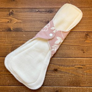 画像3: 夜用布ナプキン30cm 多い日も安心の防水仕様 北欧ぬくもりフラワー 【ハンドメイド】ピンク (3)