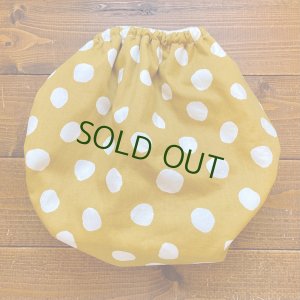 画像3: ころころドット（マスタード） 透湿性防水布入りトレパン【ハンドメイド】立ったまま交換出来る♪ パンツ型おむつカバー/水玉,カラシ (3)