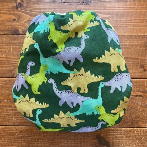 画像4: てくてくダイナソー（グリーン） 【よつばのおむつ/日本製/ハンドメイド】 布おむつカバー （透湿性防水布使用）恐竜,男の子 (4)