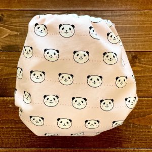 画像4: にっこりパンダちゃん（ピンク） 【よつばのおむつ/日本製/ハンドメイド】 布おむつカバー （透湿性防水布使用）アニマル (4)