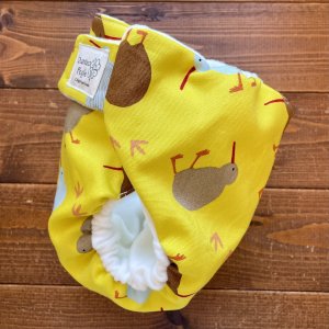 画像3: おさんぽキーウィ 【よつばのおむつ/日本製/ハンドメイド】 布おむつカバー （透湿性防水布使用）鳥,キーウイ (3)