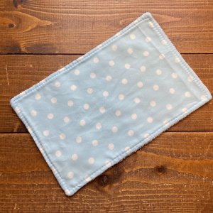 画像1: ¥0プレゼント 【お買い上げ5,555円以上特典】  布おしりふき  「水玉水色」 (1)