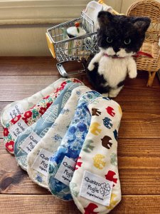 画像14: 【送料無料】ハンドメイド   温活♪布ライナー3枚セット おりもの・軽い尿もれ用/繰り返し使えてお肌に優しい (14)