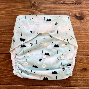 画像1: 早い者勝ち¥0プレゼント 【お買い上げ15,000円以上特典】 訳ありワンサイズおむつ 「シロクマ（マジックテープ）」 (1)