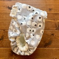 画像1: コロコロひつじ（グレー） 【よつばのおむつ/日本製/ハンドメイド】 布おむつカバー （透湿性防水布使用）羊,ヒツジ,アニマル
