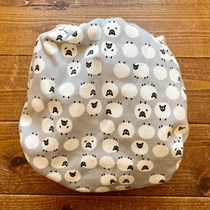 画像4: コロコロひつじ（グレー） 【よつばのおむつ/日本製/ハンドメイド】 布おむつカバー （透湿性防水布使用）羊,ヒツジ,アニマル (4)