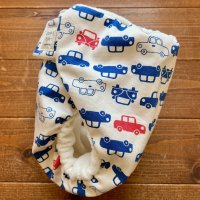 画像1: レトロカー(トリコカラー) 【よつばのおむつ/日本製/ハンドメイド】 布おむつカバー (透湿性防水布使用)車,赤,ネイビー,北欧