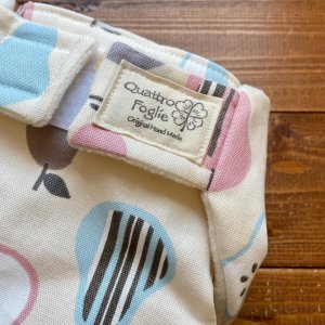 画像2: 洋梨の午後 【よつばのおむつ/日本製/ハンドメイド】 布おむつカバー （透湿性防水布使用）北欧,洋ナシ (2)