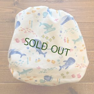 画像5: 海の仲間たち（ホワイト白） 【よつばのおむつ/日本製/ハンドメイド】 布おむつカバー （透湿性防水布使用）魚,ジンベエザメ,クジラ (5)