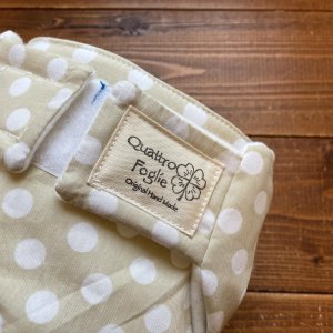 画像2: みずたま（カフェオレ） 【よつばのおむつ/日本製/ハンドメイド】 布おむつカバー （透湿性防水布使用）水玉,ベージュ ナチュラル (2)