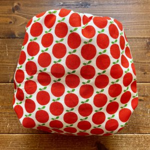 画像5: ぽんぽんリンゴ（レッド） 【よつばのおむつ/日本製/ハンドメイド】 布おむつカバー （透湿性防水布使用）アップル,林檎,りんご,赤 (5)