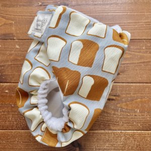 画像3: おはよう北欧食パン 【よつばのおむつ/日本製/ハンドメイド】 布おむつカバー （透湿性防水布使用）朝,グレー (3)