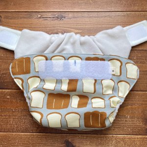 画像4: おはよう北欧食パン 【よつばのおむつ/日本製/ハンドメイド】 布おむつカバー （透湿性防水布使用）朝,グレー (4)