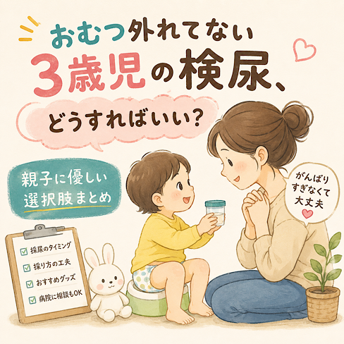 【Q&A】おむつ外れてない3歳児の検尿、どうすればいい？