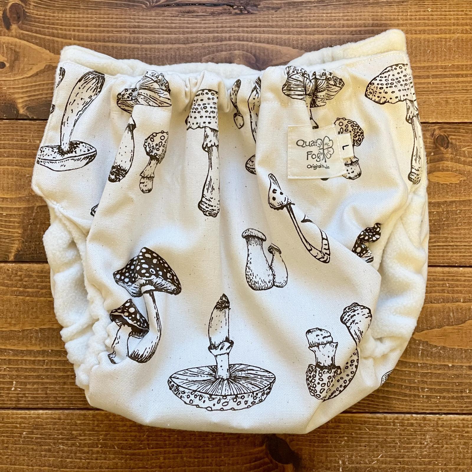 リアルキノコ（キナリ）【トレパンM~L】立ったまま交換出来る♪パンツ型おむつカバー（防水）きのこ