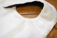 画像1: ドット（くすみピンク）【ハンドメイド超吸収スタイ】マイクロファイバー×コットン生地のよだれかけ【スタイ５枚以上まとめ買いで送料無料！】ナチュラル,水玉