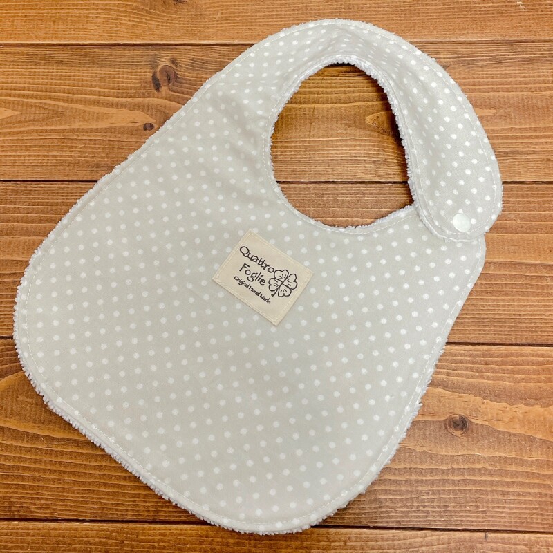 よだれの多い赤ちゃん必見 超吸収 マイクロファイバースタイ コットン生地のスタイ スタイ５枚まとめ買いで送料無料 ドット ベージュ