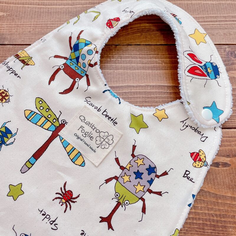 よだれの多い赤ちゃん必見 超吸収 マイクロファイバースタイ コットン生地のスタイ スタイ5枚まとめ買いで送料無料 昆虫図鑑 キナリ よだれの多い赤ちゃん必見 超吸収 マイクロファイバースタイ コットン生地のスタイ スタイ5枚まとめ買いで送料無料 昆虫図鑑 キナリ