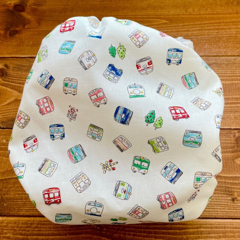 よつばのおむつ 日本製ハンドメイド 布おむつカバー 透湿性防水布使用 電車